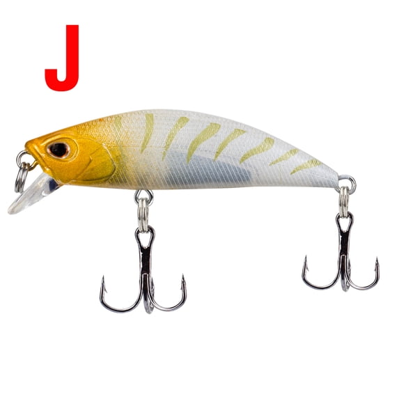 2PC 5g/5cm Fishing Lure With 2 HOOKs Topwater SwimBait Lure 3D Eyes Minnow Bait
