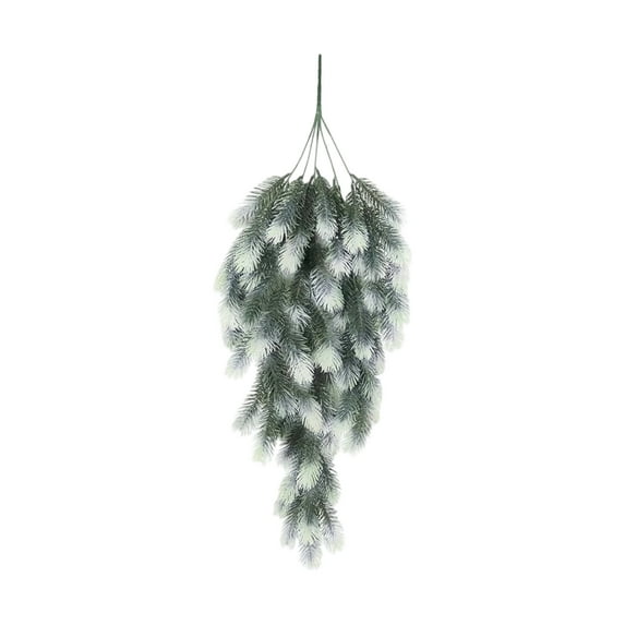 2PC 76CM Simulated Soft-Glue Norfolk Pine Needle Wall Hanging Christmas Tree Upside Down Vine Green Plant Holiday Decoration for Indoor Outdoor