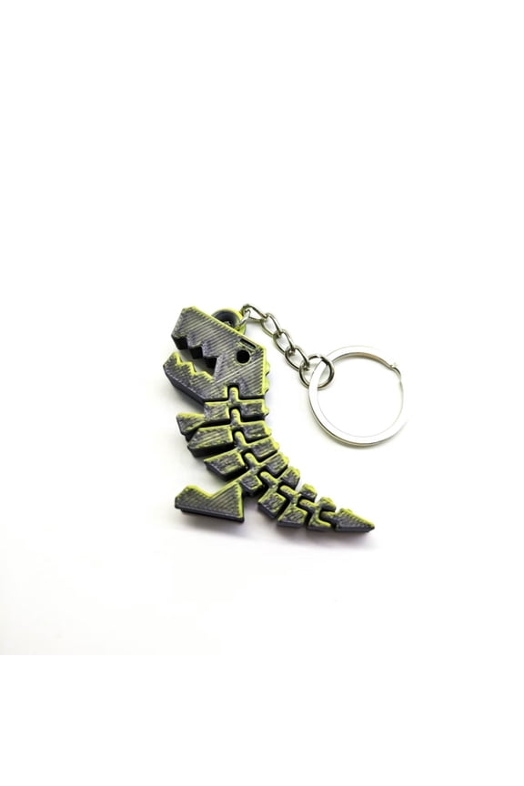 2PC 8CM 3D printed small dinosaur key chains, joint movement keychains, animal model ornaments, bags, pendants