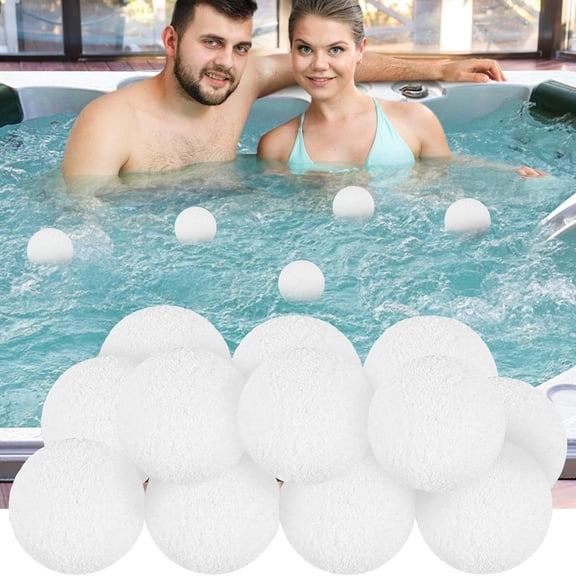 2PC Absorber Balls of Scum for Spas Hot Tub, Reusable 3 Inch Hot Tub Absorber Ball of Scum, Washable Hot Tub Oil Spa Absorber Ball of Scum, Spa Sponge Balls for Pool Scum Removal,White