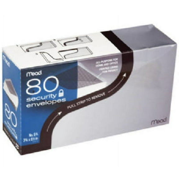 2PC Acco Mead 75212 80 Ct #6 White Envelope