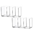 thumbnail image 1 of 2PC Acrylic Silverware Organizer Caddy - Clear 3-Compartment Storage Box for Kitchen Countertops, Utensil Holder for Forks, Knives & Spoons, Office School Pen Organizer Caddy, 1 of 6