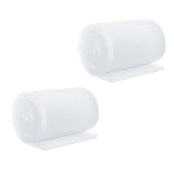 2PC Aquarium Filter Pad White Filter Media With Thickened Densified Polyester Material, Washable Reusable Design And 6.69In Size For Fish Tank Filtration, Water Purification And Cultivation