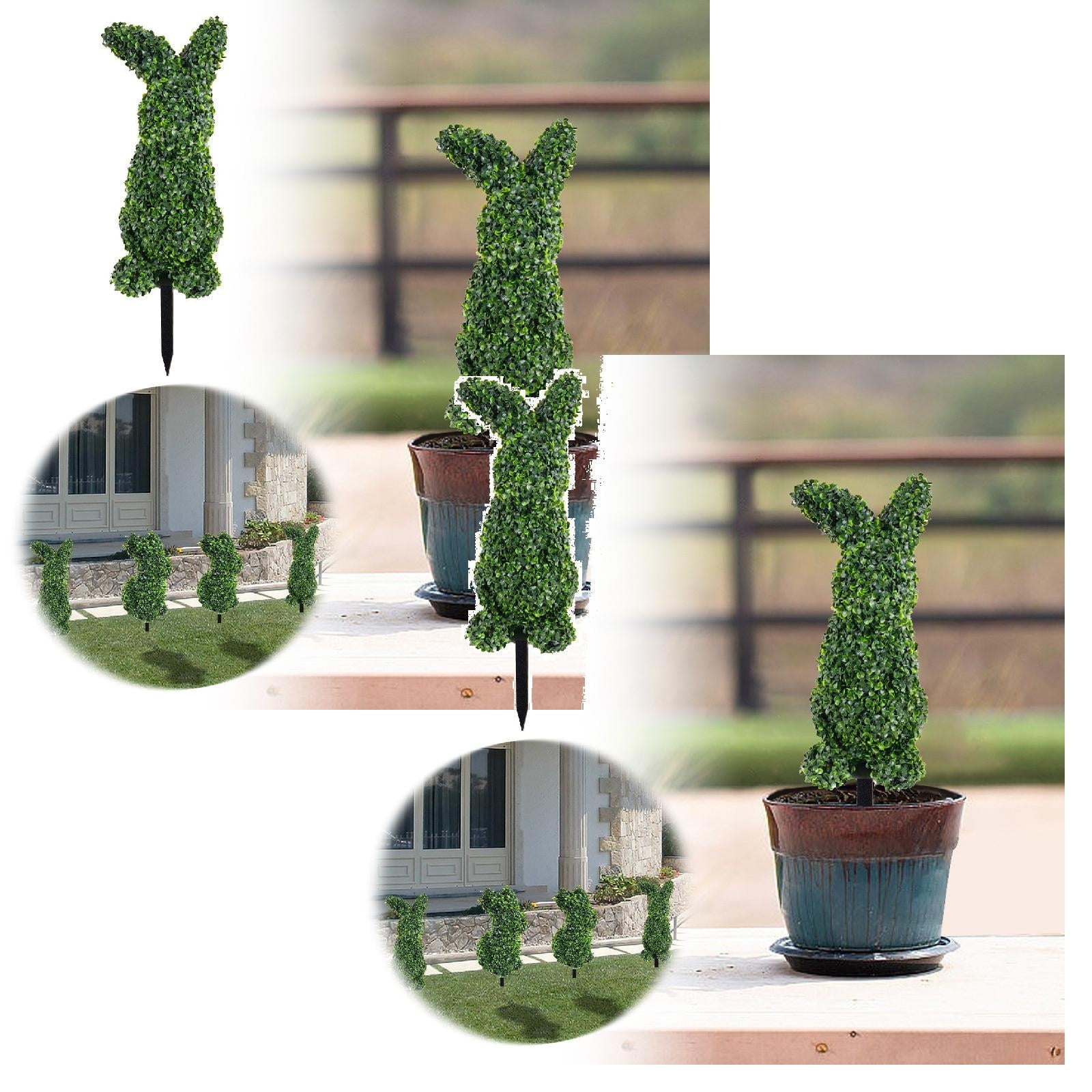 2PC Artificial Bunny Topiary Outdoor, Easter Bunny Topiaries, Rabbit ...
