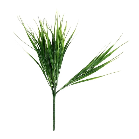 2PC Artificial Spring Grass for Indoor Outdoor Plants 56-Leaf Faux Greenery Decoration No Pot Included for Balcony Restaurant Hotel and Home Garden Flower Pots Decorative Faux Grass