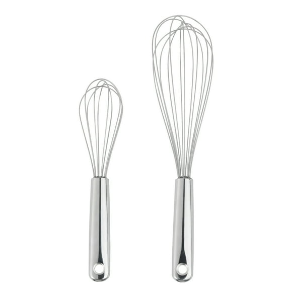 Mainstays 2 Piece Stainless Steel Balloon Whisk, 11.8 inch and 8.85 inch