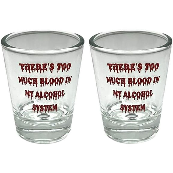 2PC BOX - Blood Alcohol Shot Glass - 2oz