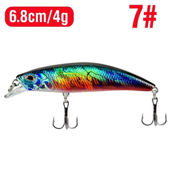 2PC Bass Swimbaits 3D Eyes Artificial Fishing Lure Casting Tough Casting 6.8cm/4g Plastic Fishing baits Set