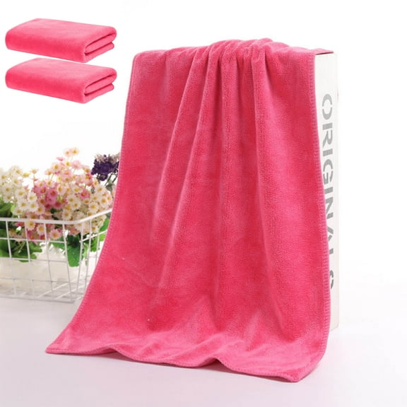 2PC Bath Towels 14x27" Ultra Soft Towels Super Absorbent Quicker Dry Comfortable Bathroom Towels for School Hotel Home Gym Travel Camp Pool Beach,Bath Towels Watermelon Red