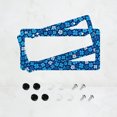thumbnail image 1 of 2PC Beautiful Blue White Hibiscus Floral License Plate Prame Aluminum Rust-Proof Auto Parts License Plate Decorative Screws Fit Standard 2 Holes 1 U.S. License Plate, 12.2x 6.3 Inch, 1 of 7