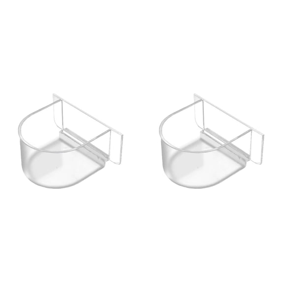 2PC Bird Cage Feeder Food and Water Bowls Set, Container Cup for Parrot Bird, Universal Tray Replacement for Small Bird Supplies Feeding Bowl for Home Cage Accessories Feed Cup