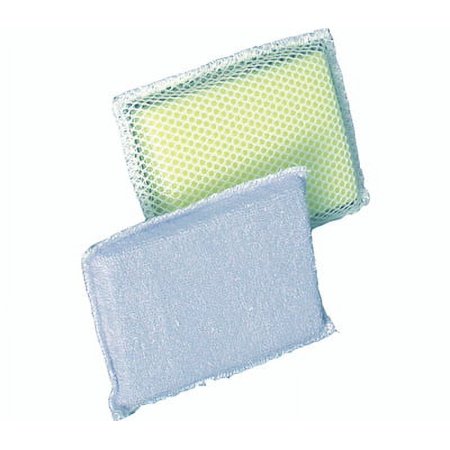 2PC Birdwell Cleaning 353-24 Jumbo Mesh Scouring Sponge Terry Cloth Back 6-1/4 By 4 By 3/4 Inch