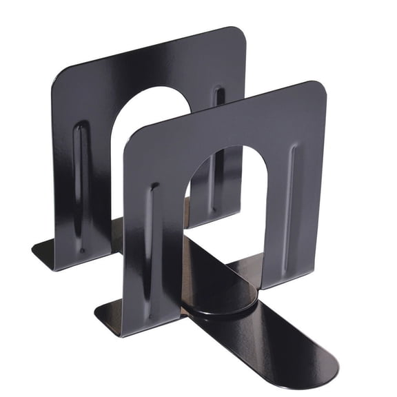 2PC Book Ends,Heavy Duty and Sturdy Bookends,Non-Skid Bookend,Modern Bookends for Shelves,Multi Purpose Bookends for Books,CDs,DVD & Video Game for Home & Office,Black(4.72x4.72")(Black)