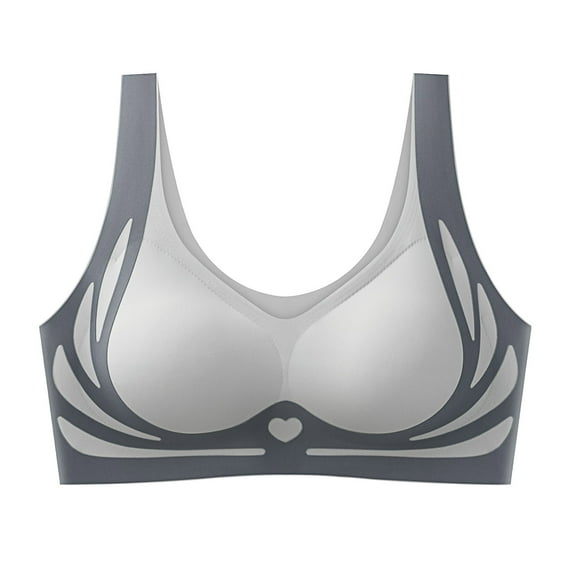2PC Bralettes for Women Thin Vest Soft Support Half Fixed Cup Breathable Strapless Bra,Blue,L