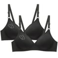 thumbnail image 1 of 2PC Bras for Women Seamless Wire Free Underwear Smooth Cups Full Coverage Lightly Lined Padding Comfort T-Shirt Bra, 1 of 4