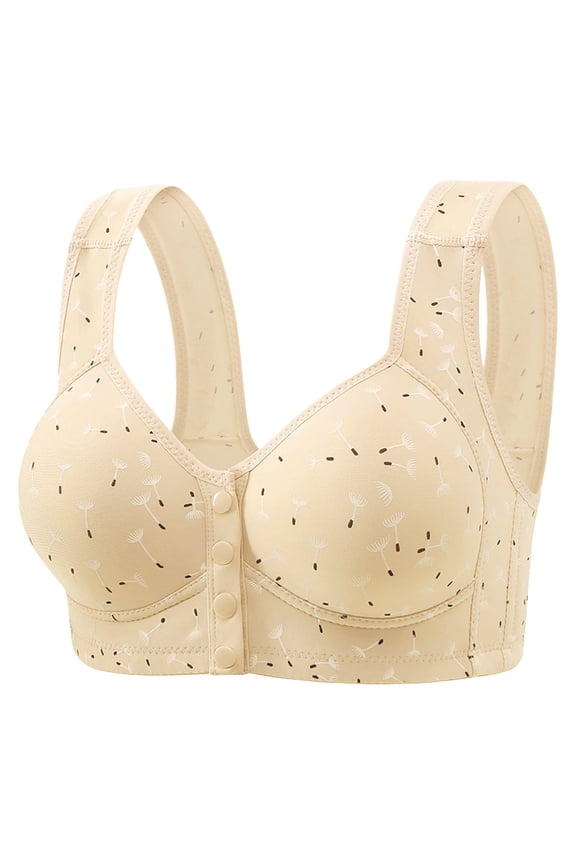 2PC Bras for Women Transparent Shoulder Strap Cordless Backless Spongeless Strapless Bra,Beige,36
