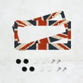 thumbnail image 1 of 2PC British Flag License Plate Prame Aluminum Rust-Proof Auto Parts License Plate Decorative Screws Fit Standard 2 Holes 1 U.S. License Plate, 12.2x 6.3 Inch, 1 of 7
