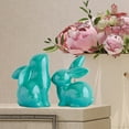 thumbnail image 1 of 2PC Bunny Statues Home Decor Bunny Decorations for Home Modern Style Rabbits Figurine Statues for Home Decor Accents Living Room Office Table Bookshelf Desk Bedroom Easter Decoration, 1 of 4