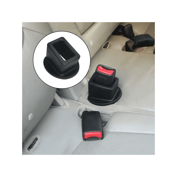 2PC Car Seat Belt Buckle Fixing Aid, Silicone Ergonomic Seat Cover, One-Hand Operation, Scratch Resistant for Front & Back Seat