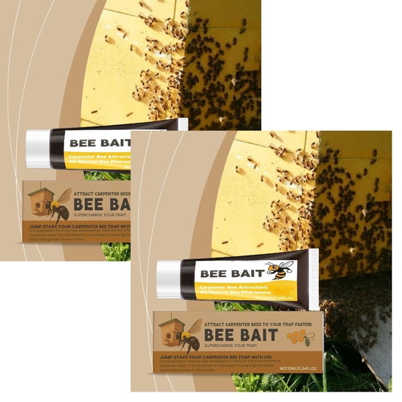 2PC Carpenter Bee Attractant 10ml,Bee Lure for Traps Beekeepers Use Outdoor Gardening Tool Weather-Resistant Easy Squeeze Application