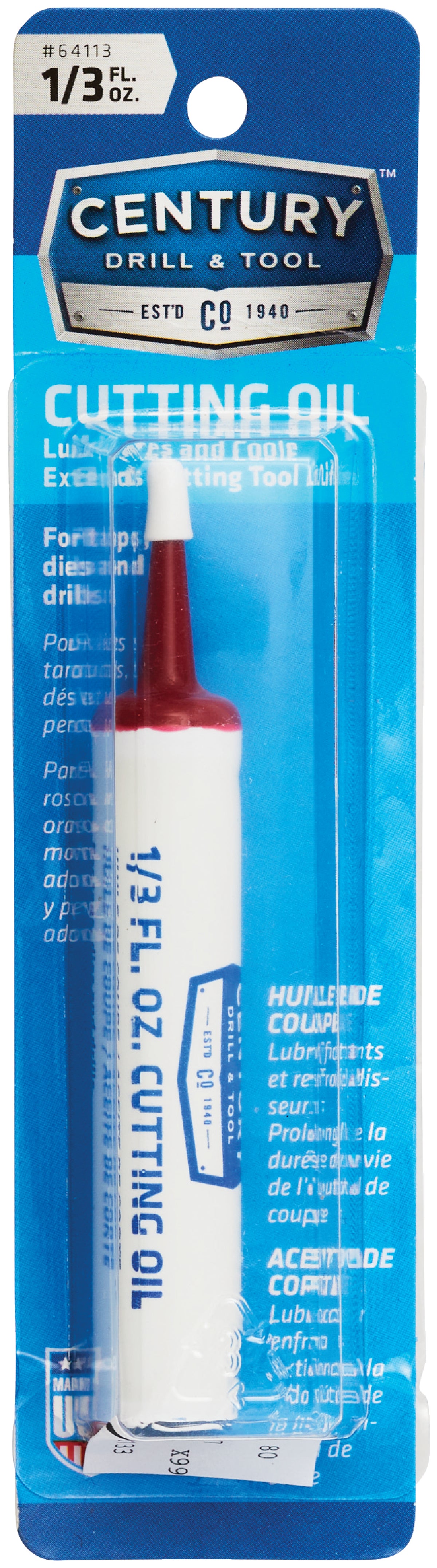 2PC Century Drill & Tool Cutting Oil 1/3 Oz.