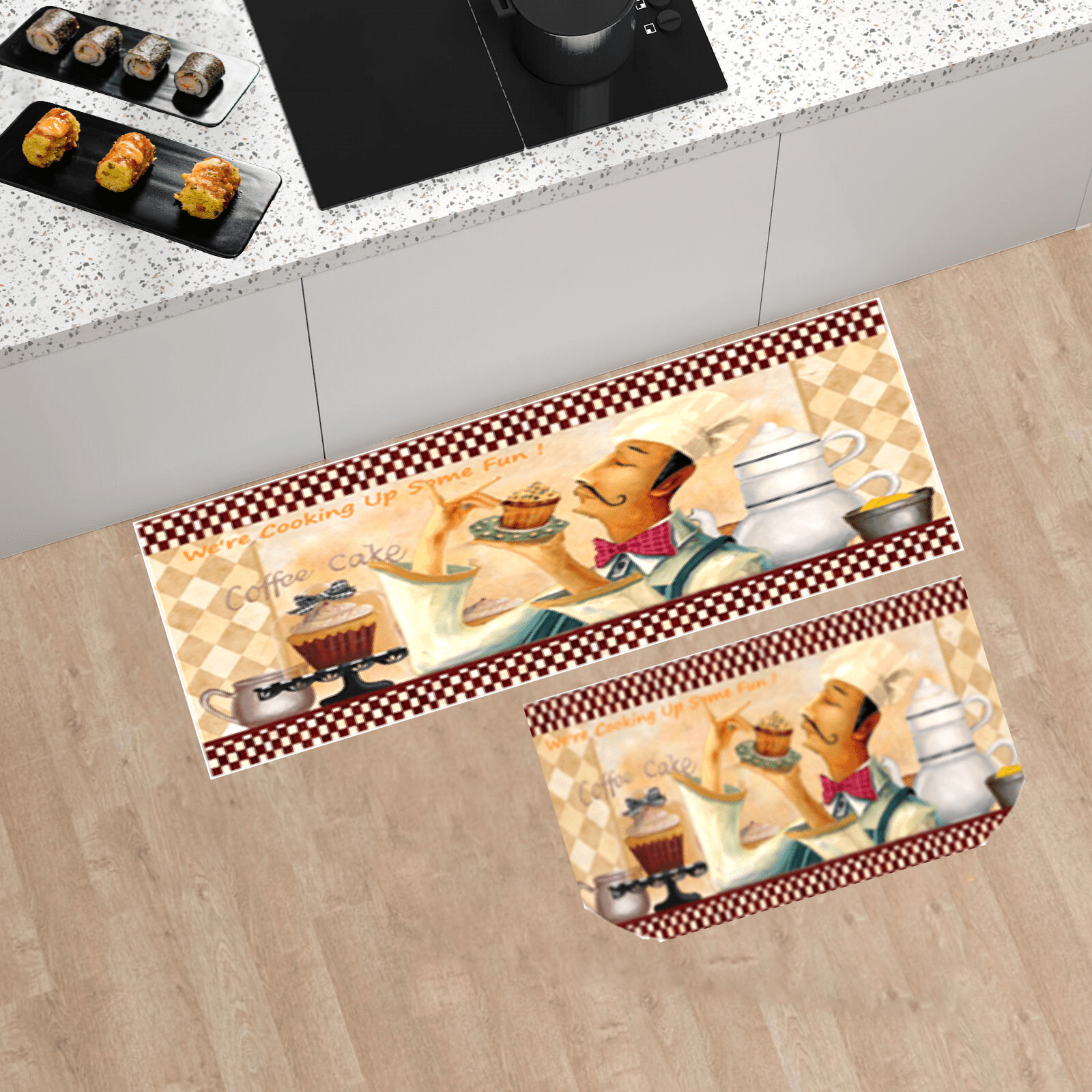 2PC. Chef Kitchen Mat Set By Catalina Home