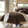 thumbnail image 1 of 2PC Chocolate/Tan Reversible Duvet Cover & Sham Set (Comforter not Included), Twin/Twin XL, 1 of 6