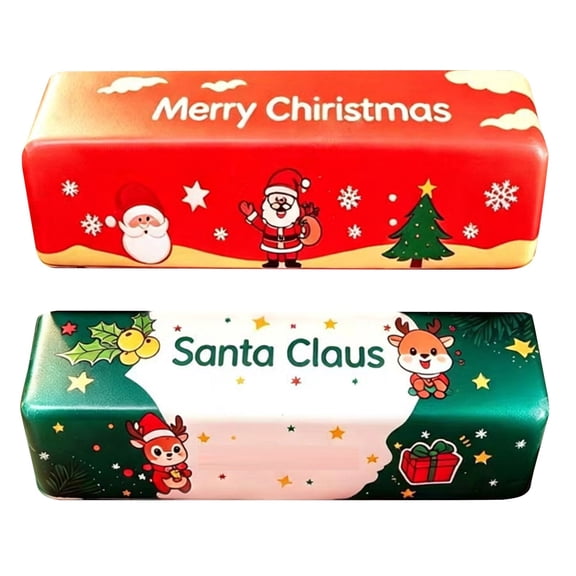 2PC Christmas Butter Squishy Fidget Toy,Cartoon Butter Stick Squeeze Sensory Toy,Soft Squeezy Stress Relief Toy,Christmas Stocking Stuffer Gifts for Kids