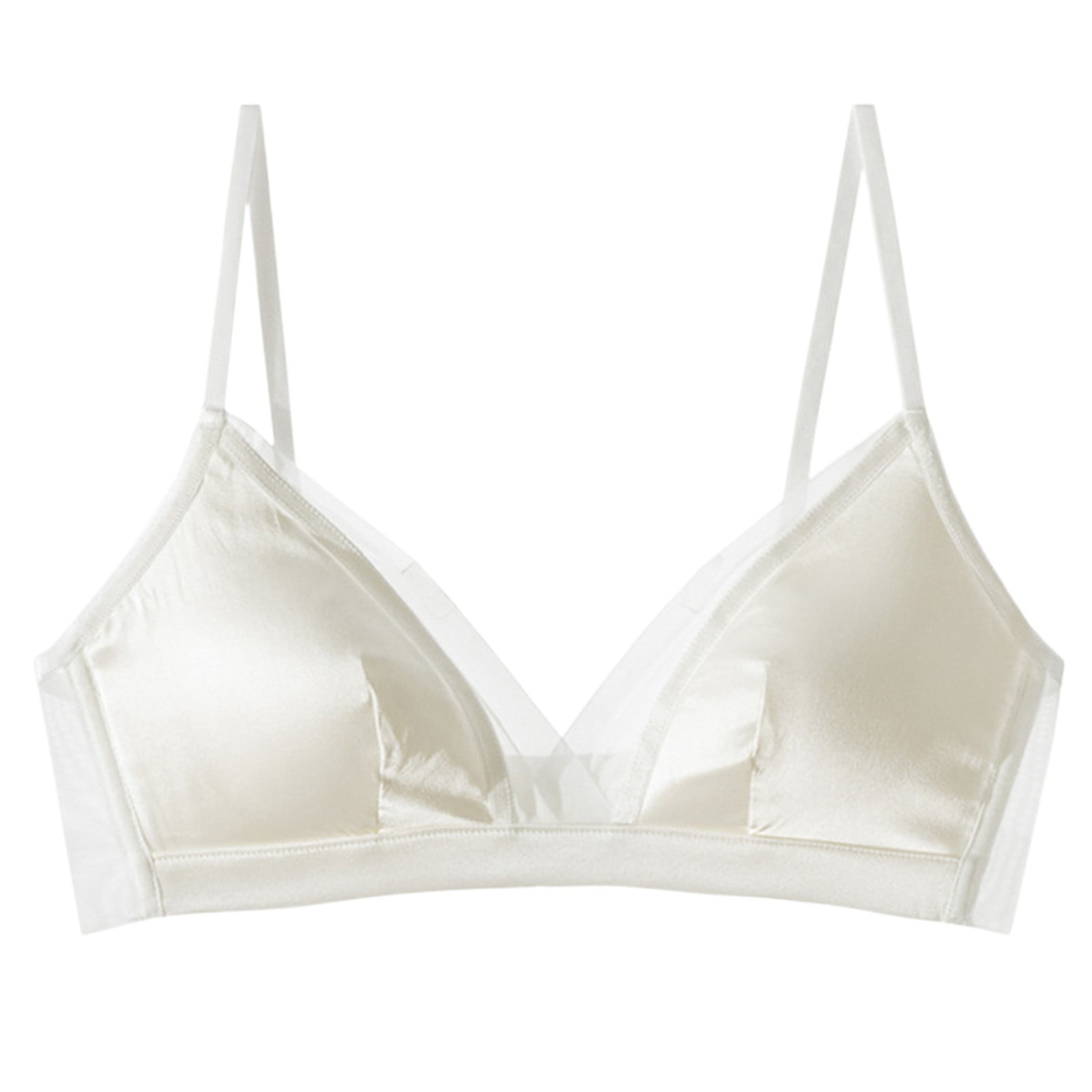 2PC Cotton Bralette Comfort Fit Breathable Womens Clothing,White,XL ...