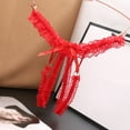 thumbnail image 1 of 2PC Crotchless For Women Lace Underpants Crotch Low Waist Briefs Underwear, 1 of 2