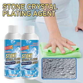 2PC Crystal Plating Agent for Kitchen Quartz Tile Countertop Scratch Repair, Stains Cleaner & Brightener, 100ml Each - Long-Lasting Polish & Waterproof Protection