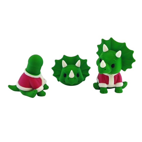 2PC Cute Rotating Dinosaur Figurine 3D Printing