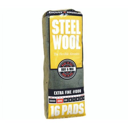 2PC Deft PPG 106601-06 Rhodes America 16 Pack Steel Wool Pads 000 Extra Fine