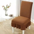 thumbnail image 1 of 2PC Dining Chair Covers, Universal Stretch Dining Room Chair Covers with Skirt, Removable Chair Slipcover for Kitchen Wedding Party Banquet Cover-Waterproof Plaid, 1 of 8