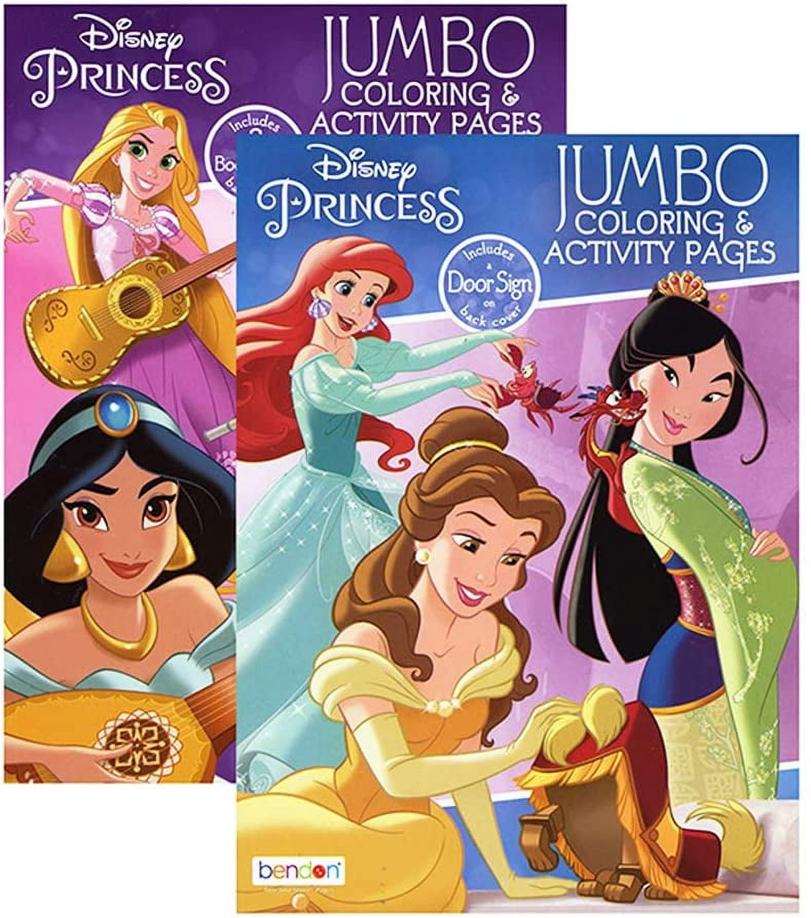 Giant Coloring Book with 50 Stickers - Disney Princess
