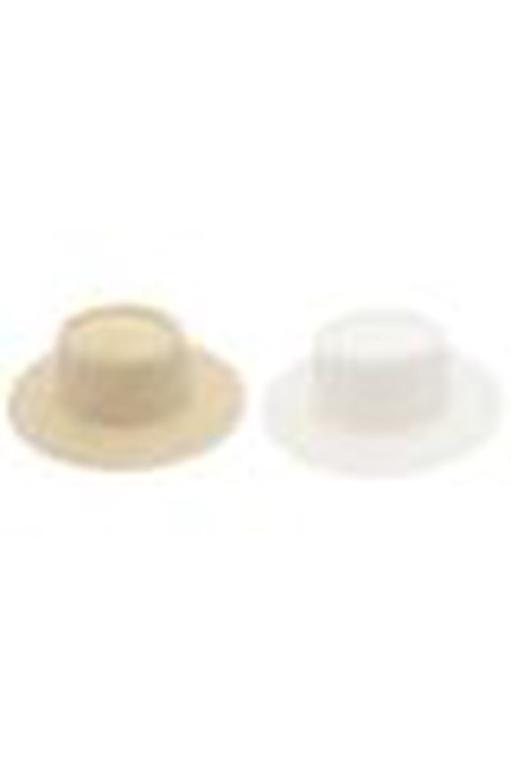 2PC Dome French Top Hat Hat Light White/Beige