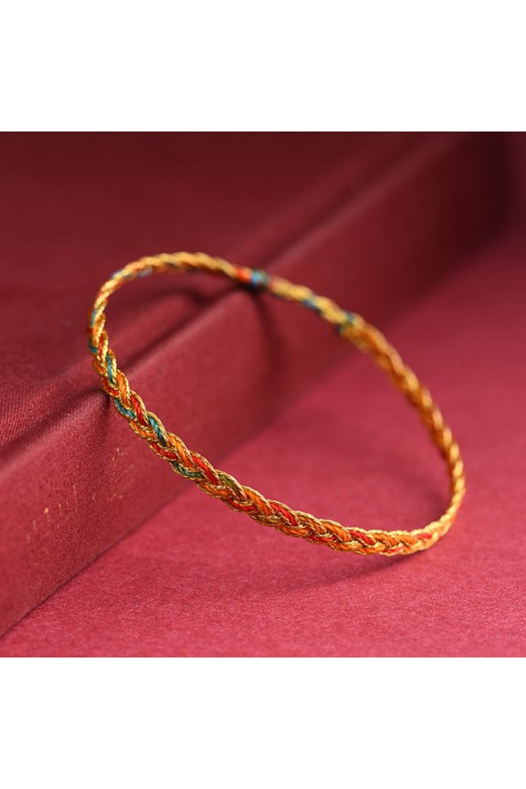 2PC Dragon Boat Festival Braided Dragon Scale Bracelet Five Color Lucky Rope Fixed Size Handmade Unisex Jewelry