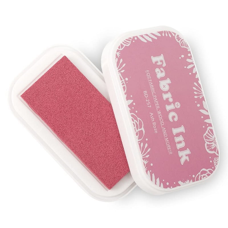2PC Fabric Ink Pads for Rubber Stamps, Washable Craft Ink Pads for Card Making Scrapbooking, Permanent Ink Pads for Wood, Paper, 3.7 x 2.1 Inch