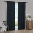 thumbnail image 1 of 2PC  Faux Silk  Window Curtain Treatment Set Rod Pocket Panels, 1 of 3