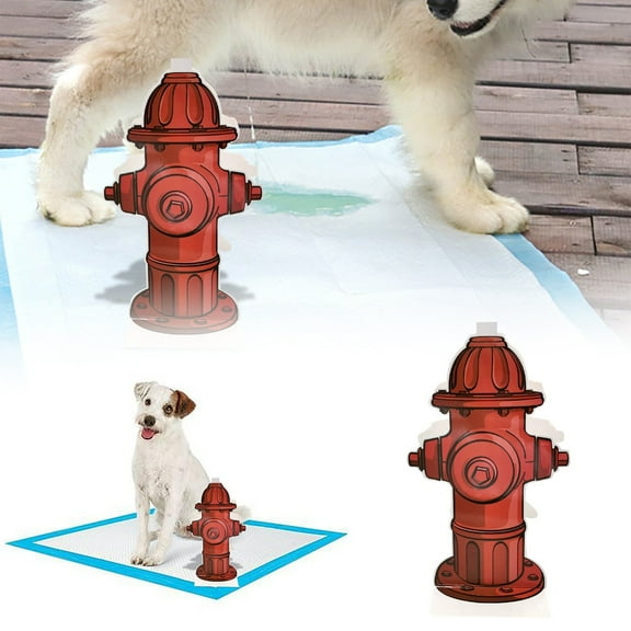 2PC Fire Hydrant For Dogs To Pee On - Dog Fire Hydrant Pee Post For Potty Training - Red Powder-Coated Paint Finish - 20.5 In