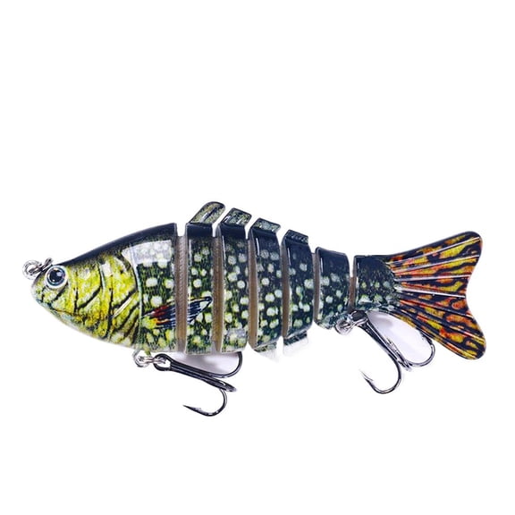 2PC Fishing Lure Simulation Swimming Multi-Sectional Fish Bait Smelting Attractions Freshwater/Saltwater Fish Slow Sinking Bait