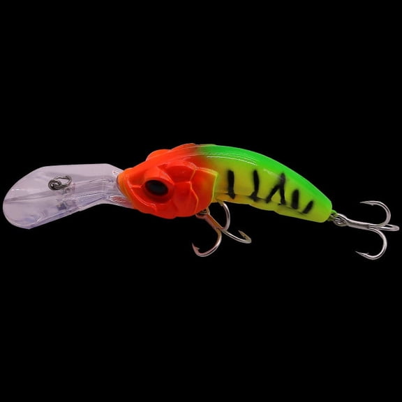 2PC Fishing Lures Jigs 13g Rock-Type Fat Minnow Blood Slot Hook Lure Deep Diving Shrimp-Type Plastic Bionic Fish Bait Blue Green White black Red