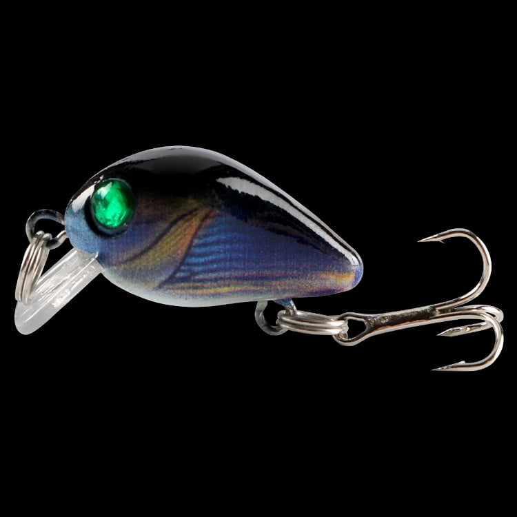 2PC Fishing Lures Jigs Micro Minnow Fat Imitation Fake Fish Bait 3D ...