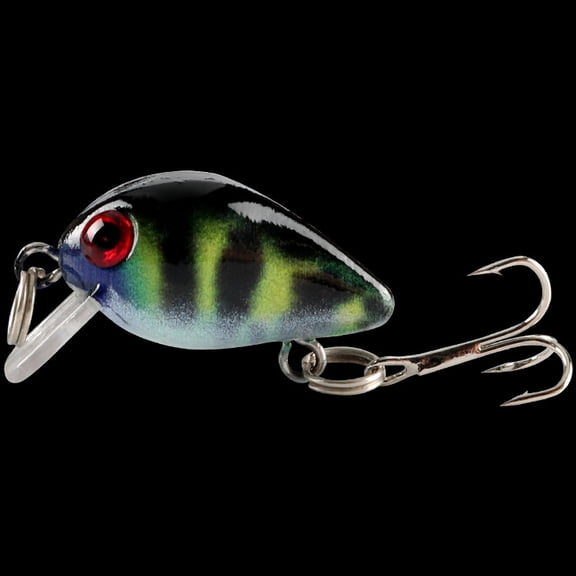 2PC Fishing Lures Jigs Micro Minnow Fat Imitation Fake Fish Bait 3D Printed Small Lightweight