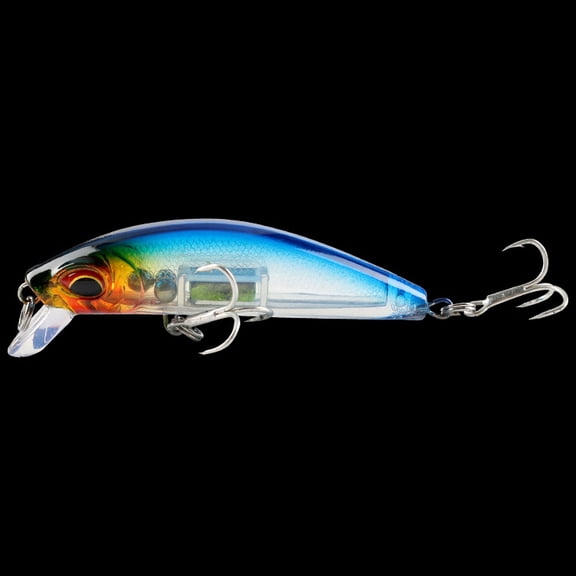 2PC Fishing Lures Jigs Non-Luminous Sinking Bionic Minnow Lure with Lead Weight Blood Groove Hook Simple Fake Bionic Bait Fishing Gear