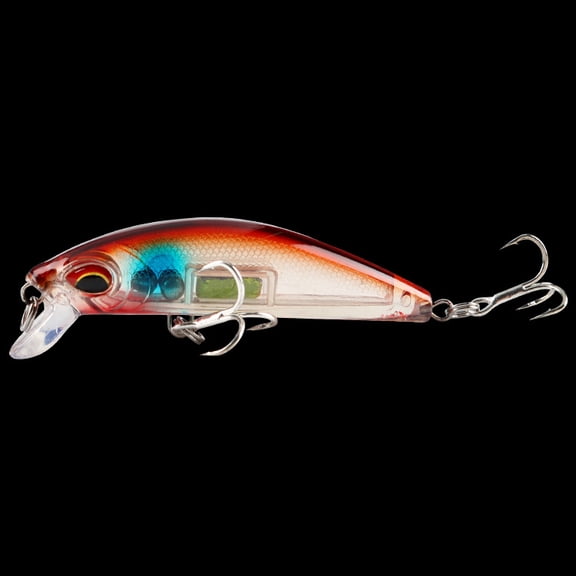 2PC Fishing Lures Jigs Non-Luminous Sinking Bionic Minnow Lure with Lead Weight Blood Groove Hook Simple Fake Bionic Bait Fishing Gear