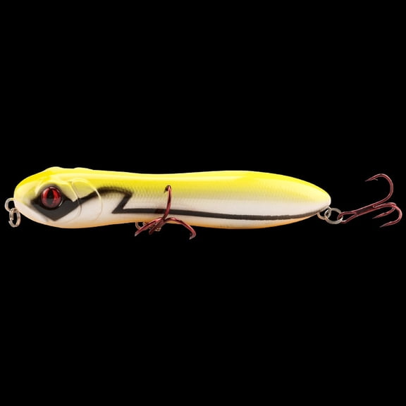 2PC Fishing Lures Jigs Plastic Bionic Snakehead Pencil with Rattle Beads Fake Fish Bait Hard Gear Luminous Simulation Perfect kicking action
