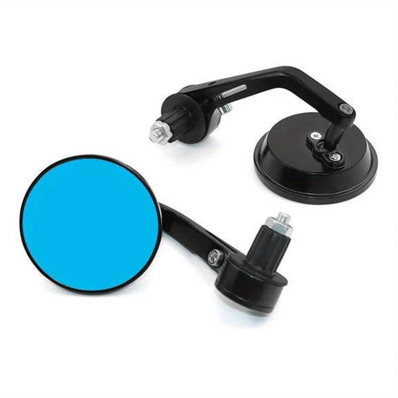 2PC Fit 7/8" Motorcycle Rearview Mirror - Aluminum Round Handlebar Reversing Mirror for All Bikes