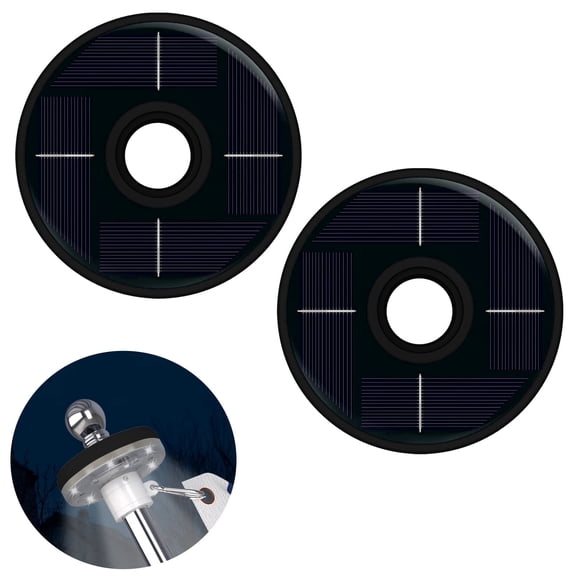 FIASON 2 Pack Black Solar Light for Flag Poles, Waterproof Outdoor Lighting for 5-12 FT Flagpoles, Auto On/Off with Solar Charging, Fits 1 in Diameter Poles