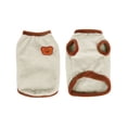 thumbnail image 1 of 2PC Fleece Cat Vest for Winter Warm Soft Sweater for Small Dog Girl Cats Cute Puppy Kitten Chihuahua Yorkie Teacup Clothes,cat vest,kitten clothes girl,Light Brown XL, 1 of 4